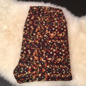 Lularoe TC leggings floral print brown